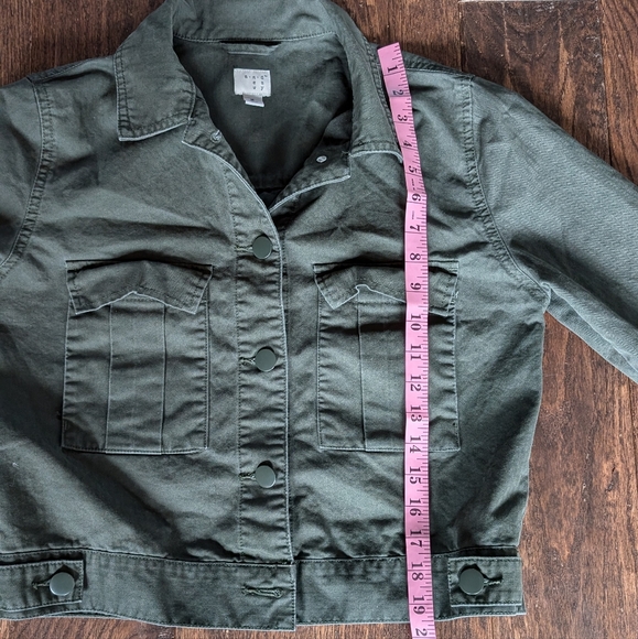 A New Day Cropped Jacket Olive Green - Picture 6 of 6